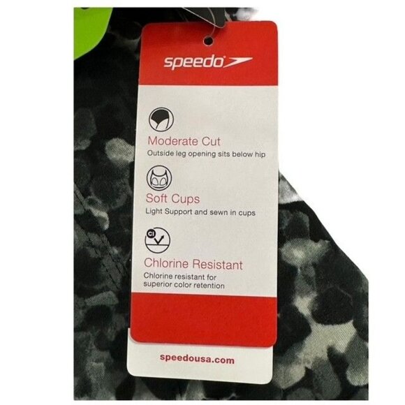 Speedo Printed Sweetheart Neckline Monument One-Piece UPF 50 Swimsuit Size 8 NEW - Picture 7 of 16